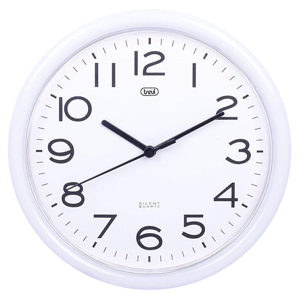 Trevi Wall Clock 24cm White - KeansClaremorris