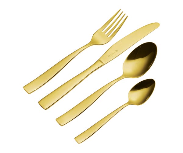 Everyday Purity Gold 16 Piece Cutlery Set - KeansClaremorris