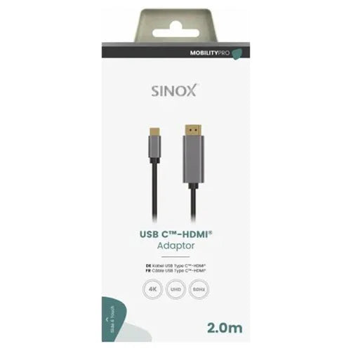 Sinox Pro 2.0M USB C To HDMI Cable - gry | 053167