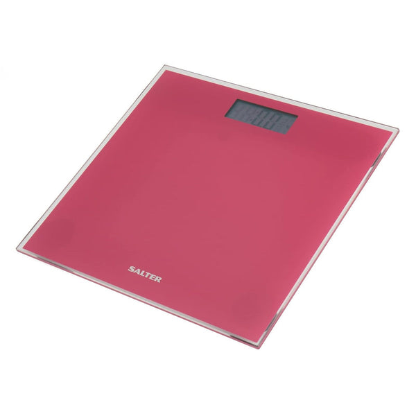 Salter Glass Electronic Scale RubyStone Pink - Platfrom LCD Screen - KeansClaremorris