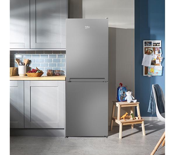 Beko Fridge Freezer 55cm Frost Free Silver  (E Energy ) LED Lighting