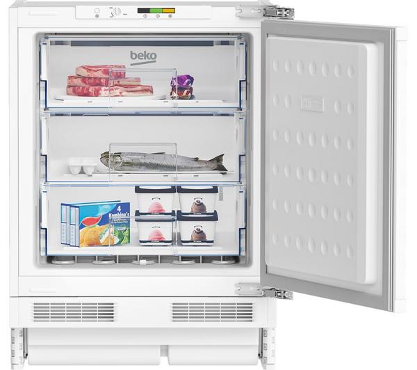 BEKO BSF4682 Integrated Undercounter Freezer - Fixed Hinge