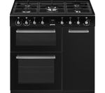 Load image into Gallery viewer, SMEG Concert CX93GMBL 90 cm Dual Fuel Range Cooker - Black - KeansClaremorris
