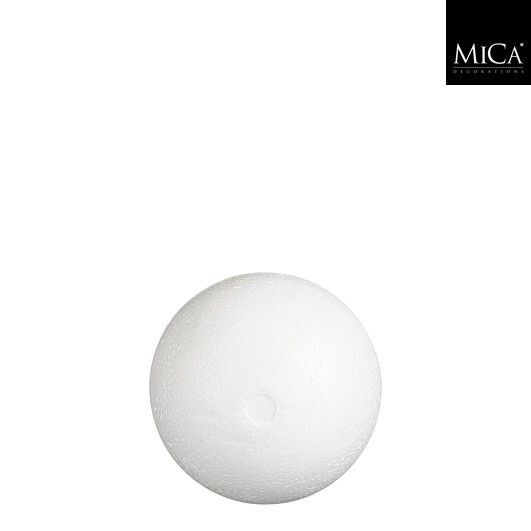 Decoration ball polystyrol white - d8cm 71-10670