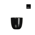 Load image into Gallery viewer, Tusca pot round black - h16xd17cm
