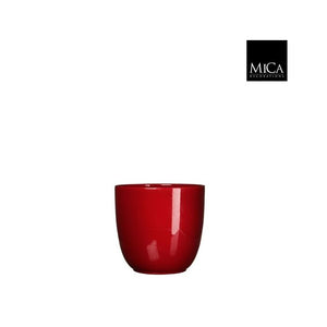 Tusca pot round d. red - h13xd13,5cm