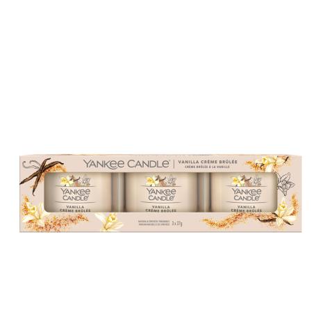Yankee Candle 3 pack filled votive vanilla crème brulee - KeansClaremorris