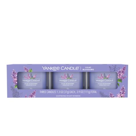 Yankee Candle 3 pack filled votive lilac blossoms - KeansClaremorris