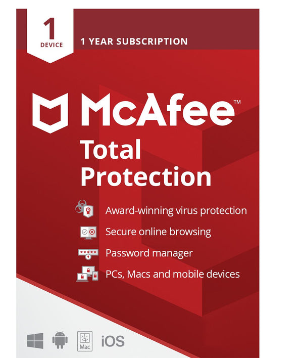 McAfee Total Protection 1 Device 1 Year