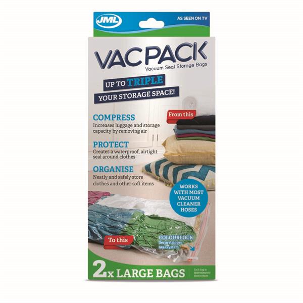 JML Large Vac Pack Storage Bags 2 Pack | Vacuum Pack Bags