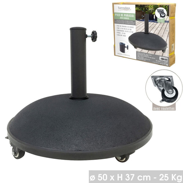 Parasol Base with Wheels 25kg