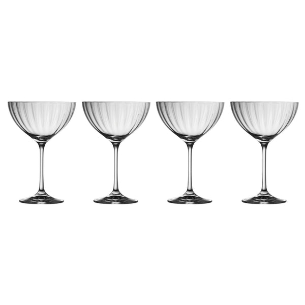 Galway Crystal Erne Champagne Saucer Set of 4*