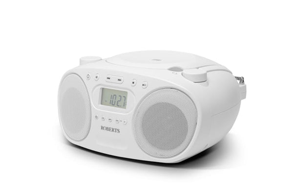 Roberts Zoombox FM with CD Player | White