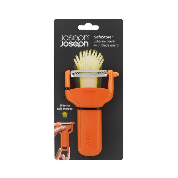 Joseph Joseph SafeStore Julienne Peeler with blade guard (orange)