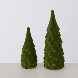 Christmas tree, H 22 cm, Polyresin green Pack of 2