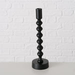 Load image into Gallery viewer, Black Aluminium Candle holder Round, H 31 cm
