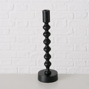 Black Aluminium Candle holder Round, H 31 cm