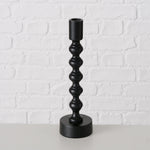 Load image into Gallery viewer, Black Aluminium Candle holder Round, H 26 cm
