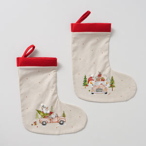 Christmas stocking Carrie, 2 ass., Sock, H 35 cm