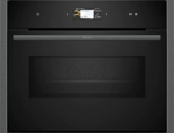 Neff C24MS71G0B Compact 45cm Ovens with Microwave - Black with Graphite-Grey Trim