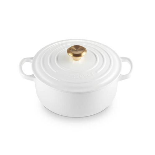 Le Creuset Signature White Cast Iron 20cm Round Casserole