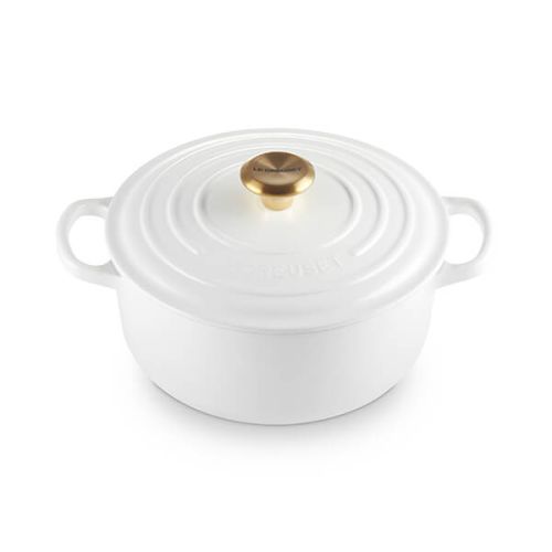 Le Creuset Signature White Cast Iron 24cm Round Casserole