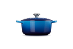 Load image into Gallery viewer, Le Creuset Signature Round Casserole 28cm Azure Blue
