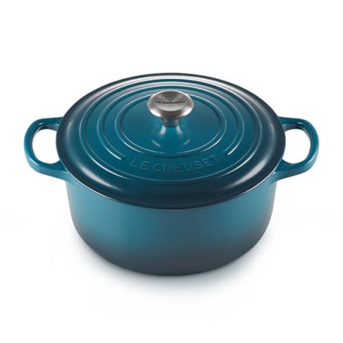 Le Creuset Signature Deep Teal Cast Iron 28cm Round Casserole