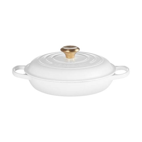 Le Creuset Signature Cast Iron Shallow Casserole 26cm White