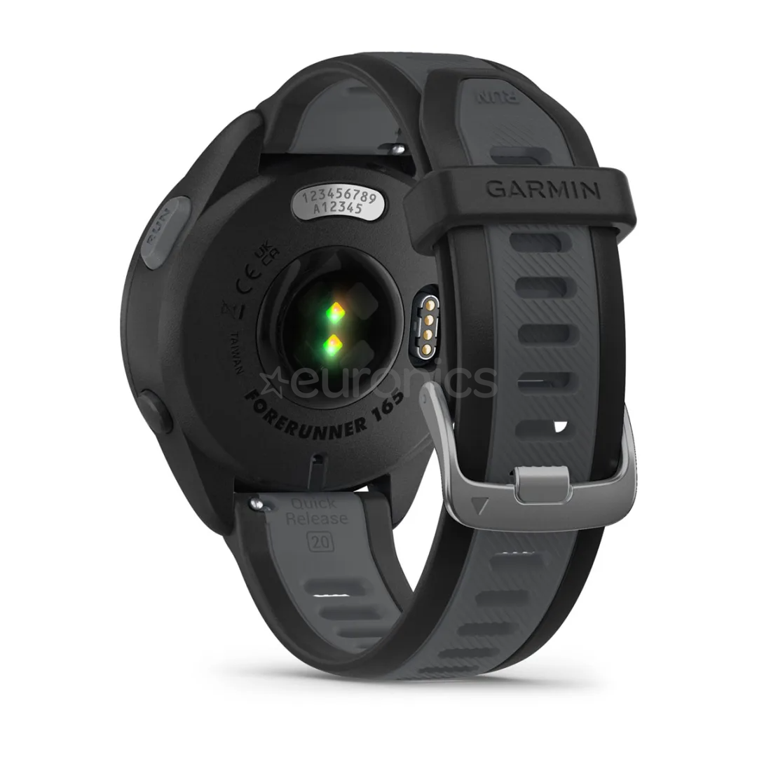 Garmin Forerunner 165 Smart Watch - Black and Slate Grey | 49-GAR-010-02863-20