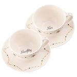 Load image into Gallery viewer, Aynsley Naughty or Nice Cappuccino Cup &amp; Saucer - Set of 2
