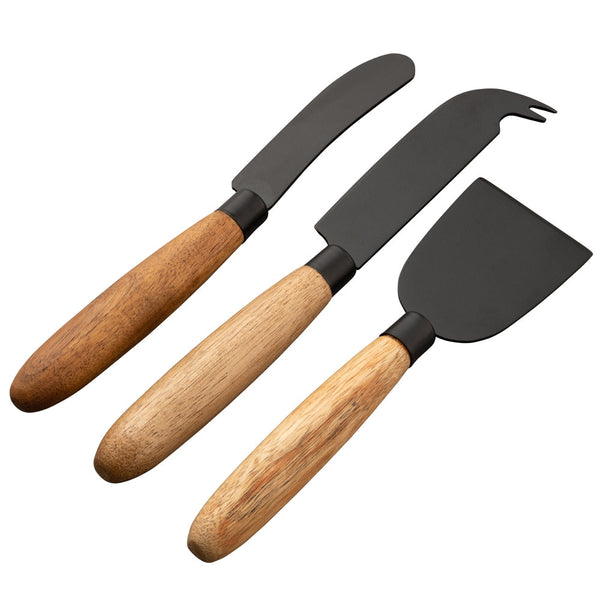 Belleek Graze Cheese Knife Set - Black