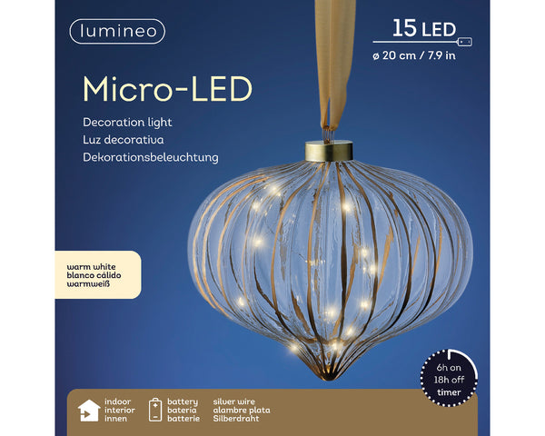 Micro LED onion steady BO indoor dia20cm x H.21cm