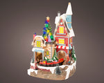 Load image into Gallery viewer, Micro LED Village House n Train BO indoorL.20cm x W.18cm x H.31.5cm
