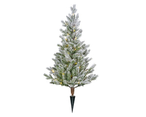 Allison pottable Christmas Tree  snowy W/Micro LED BO indoor n' outdoor H.90cm