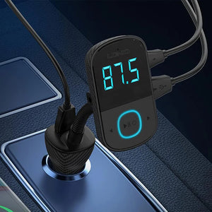 LDNIO 25W 5.0 Bluetooth FM Transmitter - Black | 691311