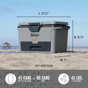 Ninja FrostVault 47L Hard Cooler with Dry Zone Slate Grey FB151UKGY