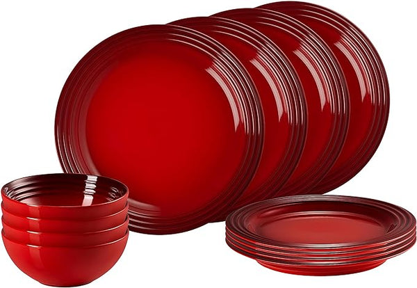 Le Creuset 12 Piece Dinner Set Cerise - KeansClaremorris