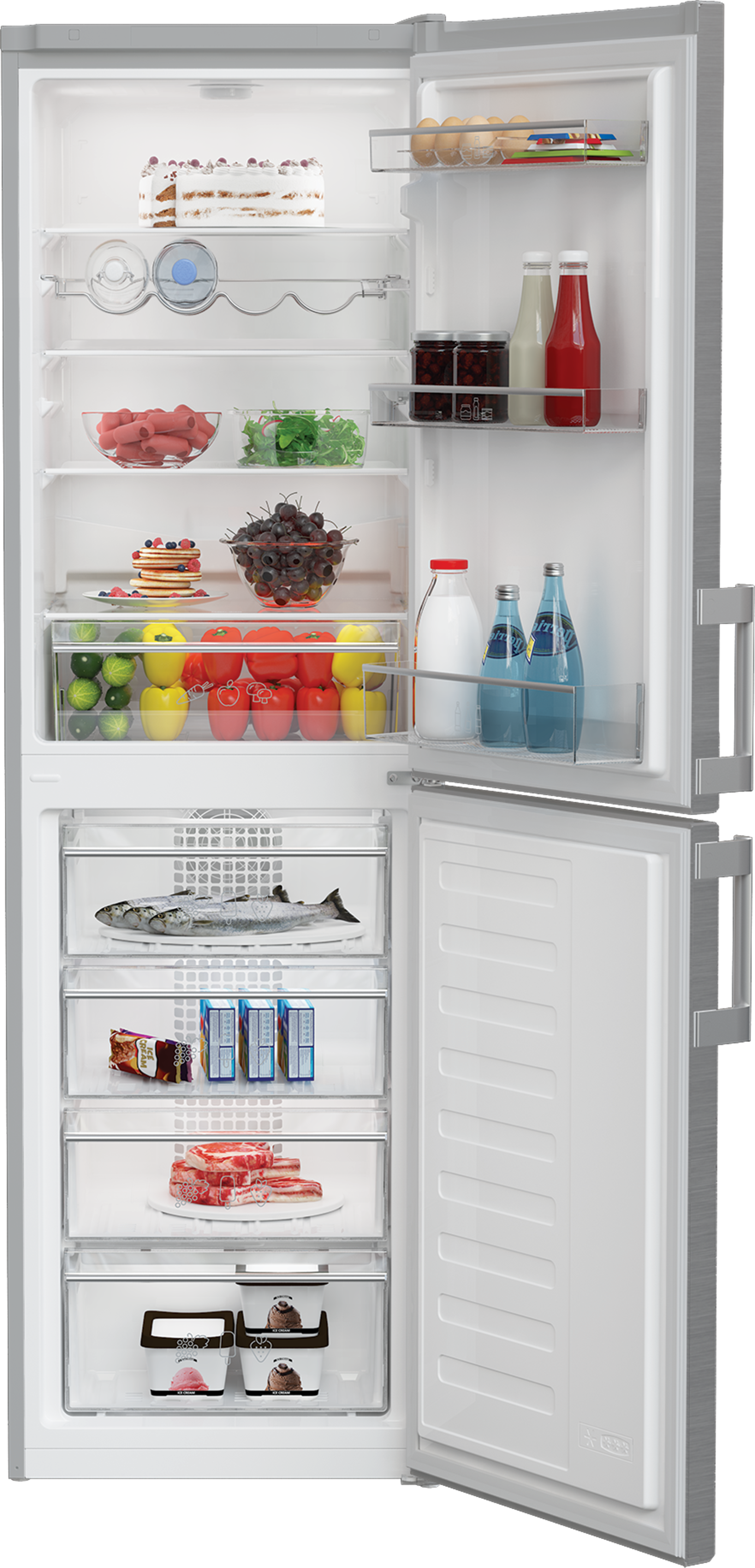 Blomberg Fridge Freezer Combi 153cm White  (E Rated) 55cm wide - KeansClaremorris