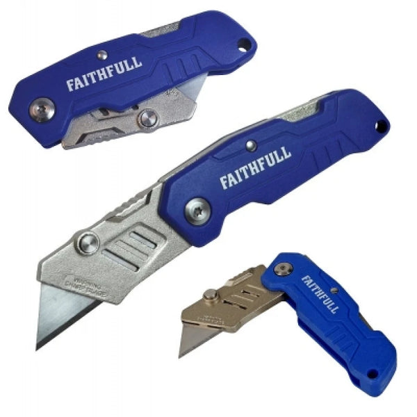 Faithfull FAITKLBN Folding Lock Back Utility Knife XMS24UTILITY