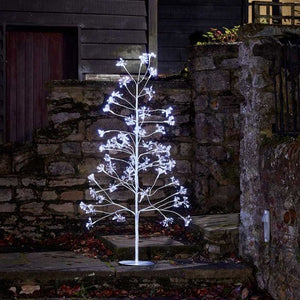 1.5m Frosted Twinkling Tree - Cool White  lv