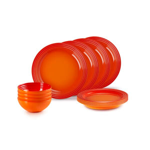 Le Creuset 12 Piece Dinner Set Volcanic - KeansClaremorris