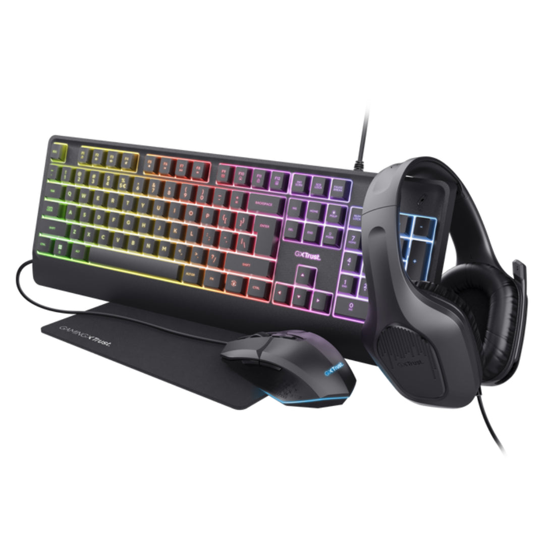 Trust GXT 792 Quadrox 4 in 1 Gaming Bundle - Black | T25253