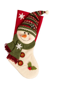 Bobble Hat Snowman Stocking