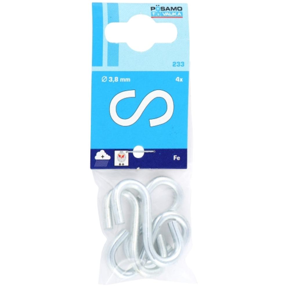 Posamo S Hook Emergency 6x60mm Zinc Plated (2pack) - KeansClaremorris