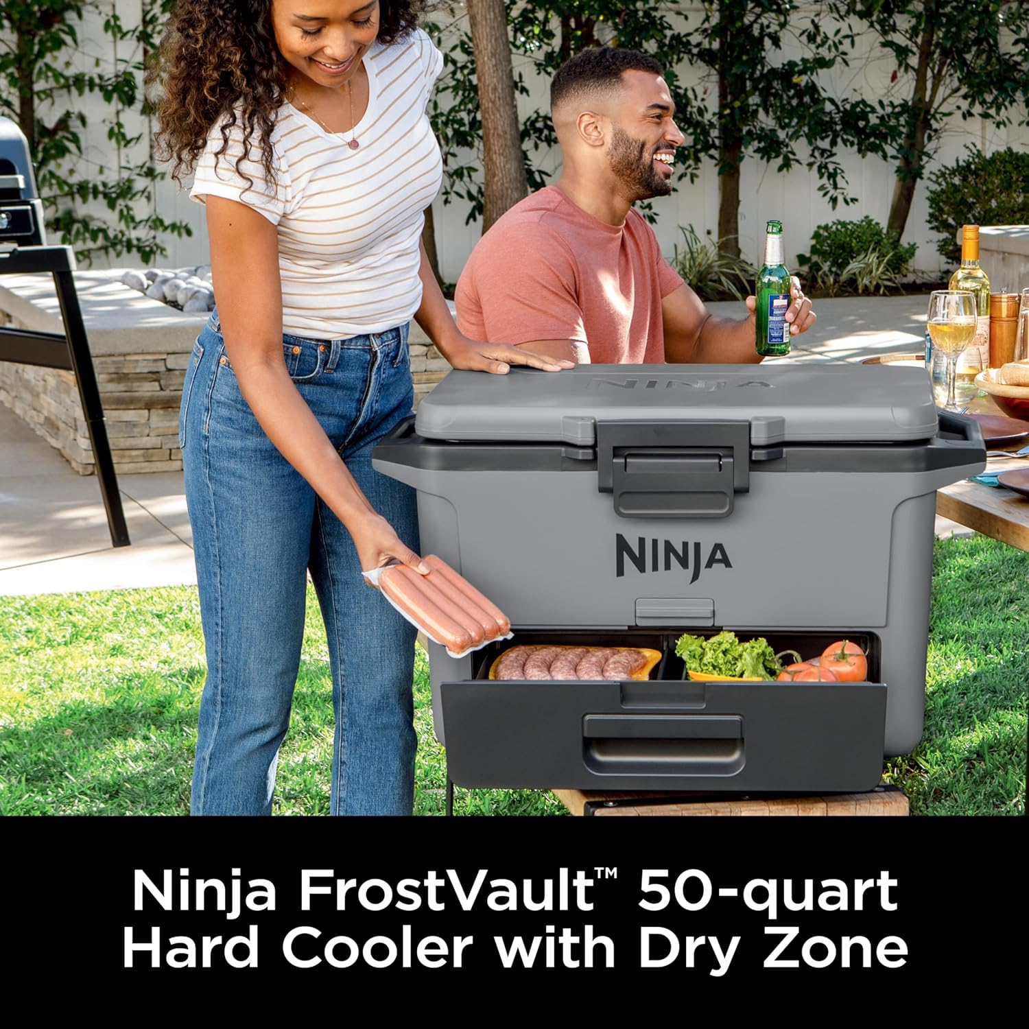 Ninja FrostVault 47L Hard Cooler with Dry Zone Slate Grey FB151UKGY