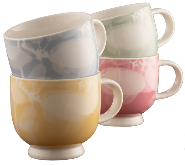 Belleek Living Laurel Footed Mug Set of 4