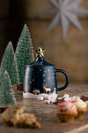 Load image into Gallery viewer, Belleek Winter Scene Lidded Mug With Spoon
