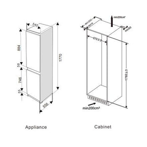 Ice King BI510W 60/40 Integrated Fridge Freezer