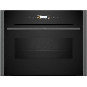 Neff N 70, Built-in compact oven with microwave function, 60 x 45 cm, Graphite-Grey